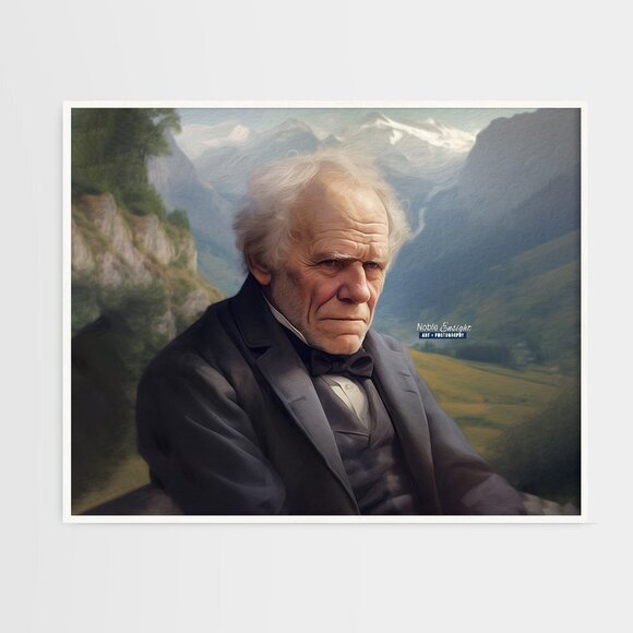 16x20 Arthur Schopenhauer Portrait Watercolor Oil Painting Wall Art Poster - Picture 5 of 5
